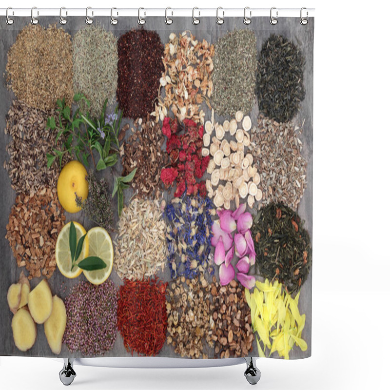 Personality  Loose Herb Tea Sampler Shower Curtains