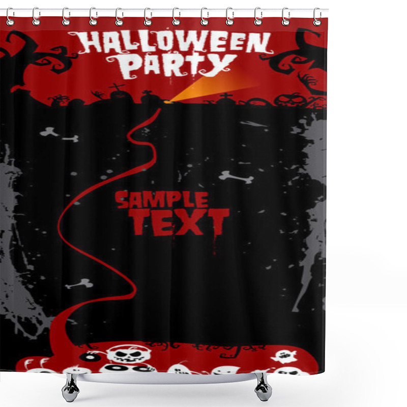 Personality  Halloween Background For Party Invitation. Shower Curtains