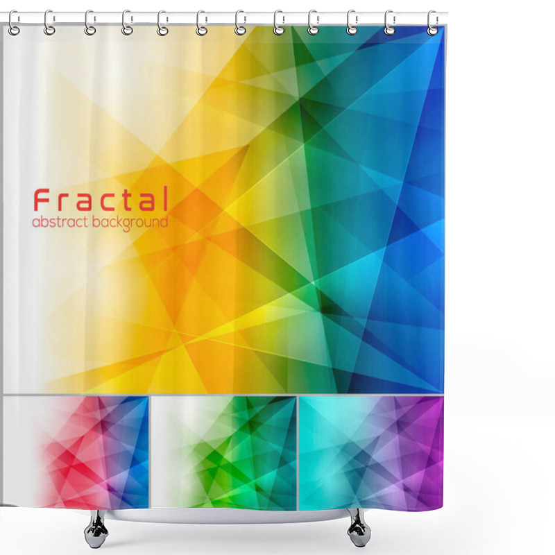 Personality  Fractal Abstract Background Shower Curtains