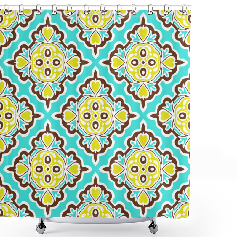 Personality  Abstract Seamless Ornamental Vector Pattern For Fabric Shower Curtains