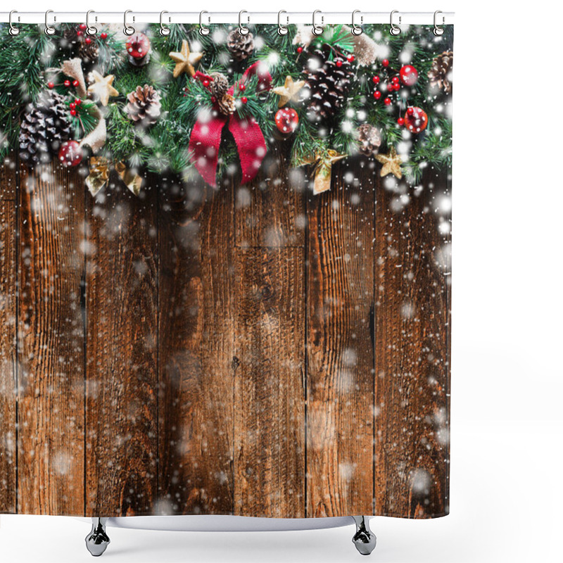 Personality  Merry Christmas Frame  Shower Curtains