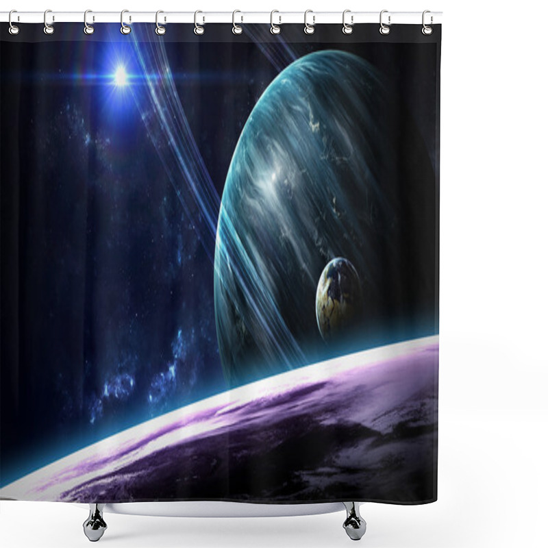 Personality  Universe Scene With Planets, Stars And Galaxies In Outer Space Showing The Beauty Of Space Exploration. Elements Furnished By NASA Shower Curtains