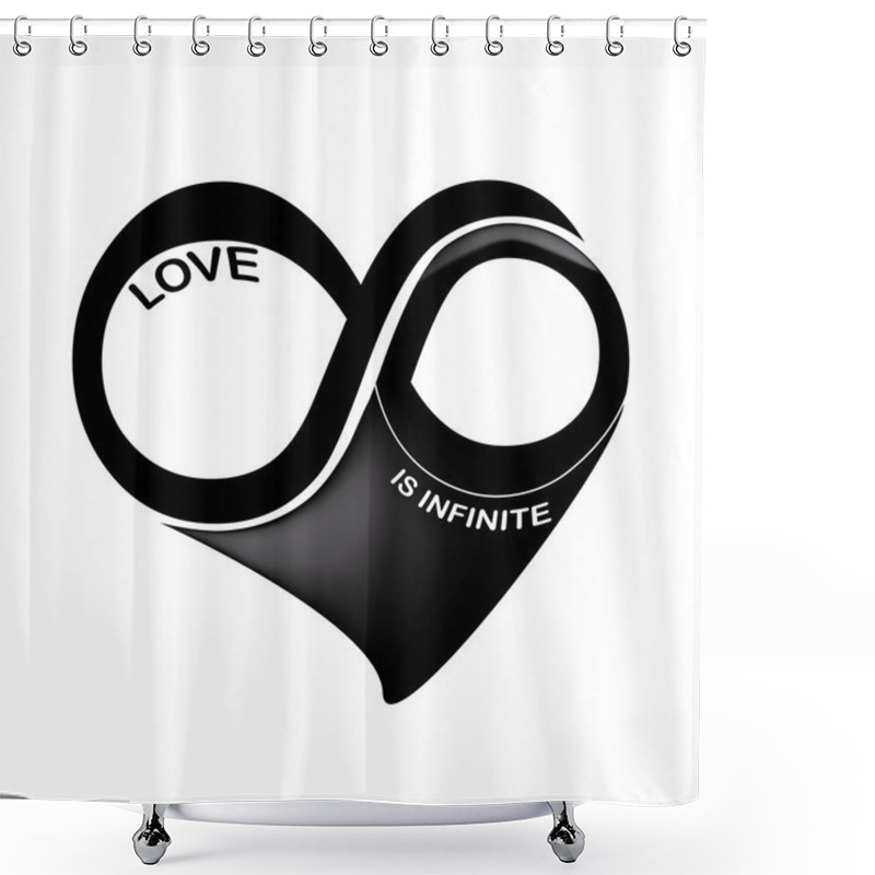 Personality  Love Is Infinite Shower Curtains