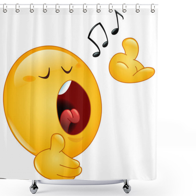 Personality  Singing Emoticon Shower Curtains