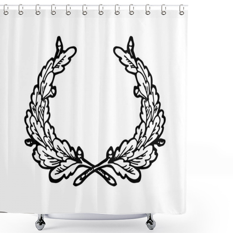 Personality  Floral Wreath Branches Set.  Shower Curtains