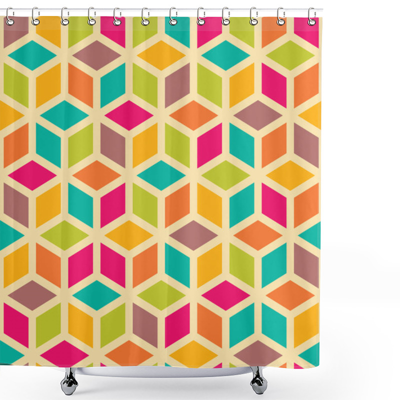 Personality  Vector Modern Seamless Geometry Pattern Shower Curtains