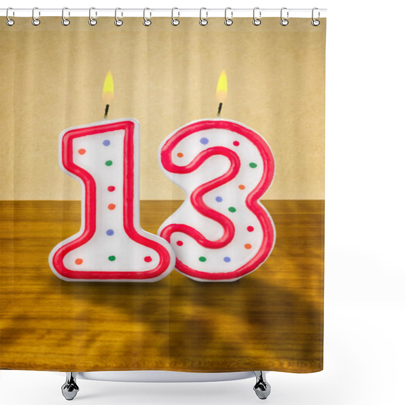 Personality  Burning Birthday Candle Shower Curtains