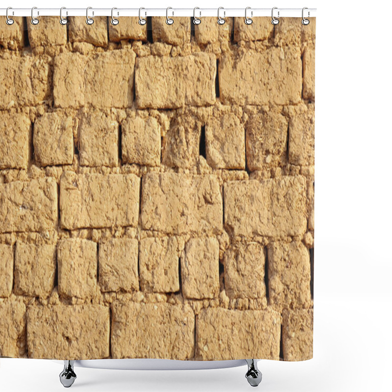 Personality  Old Adobe Wall Closeup Shower Curtains