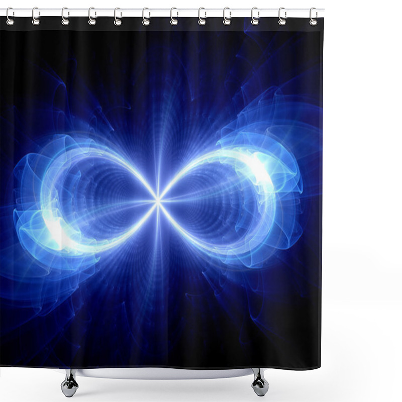 Personality  Infinity Sign, Computer Generated Fractal Background Shower Curtains