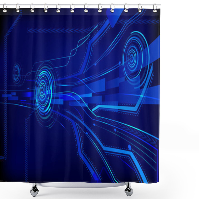 Personality  Technology Background Shower Curtains