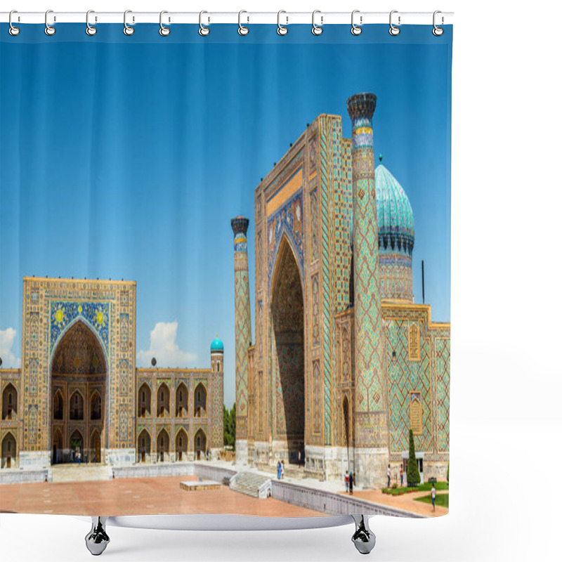 Personality  Registan Square In Samarkand - Uzbekistan Shower Curtains