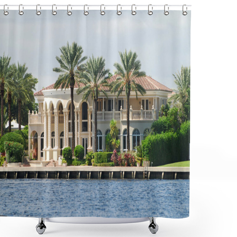 Personality  Luxury Waterfront Property Shower Curtains