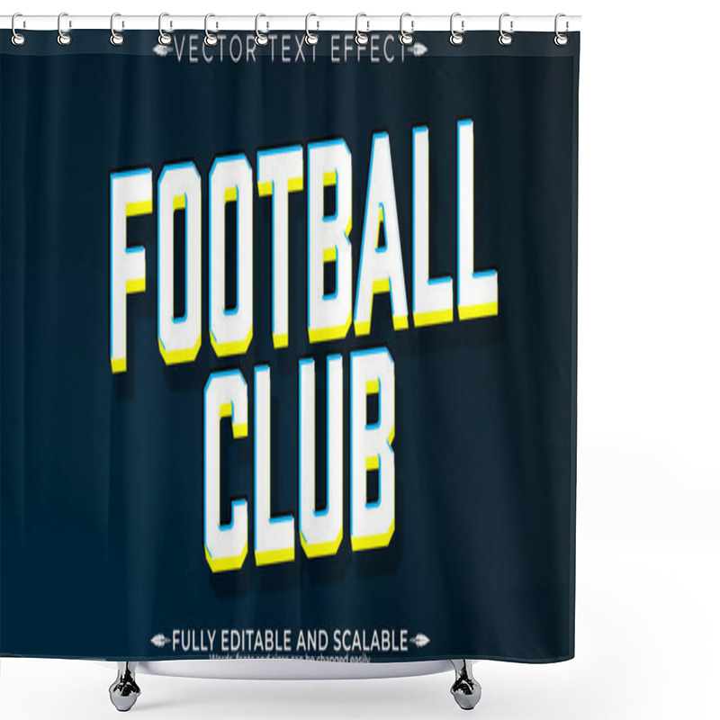 Personality  Football Editable Text Effect, Editable Sport And Ball Text Styl Shower Curtains