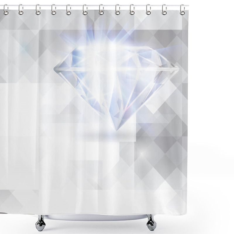 Personality  Diamond Vector Background Shower Curtains