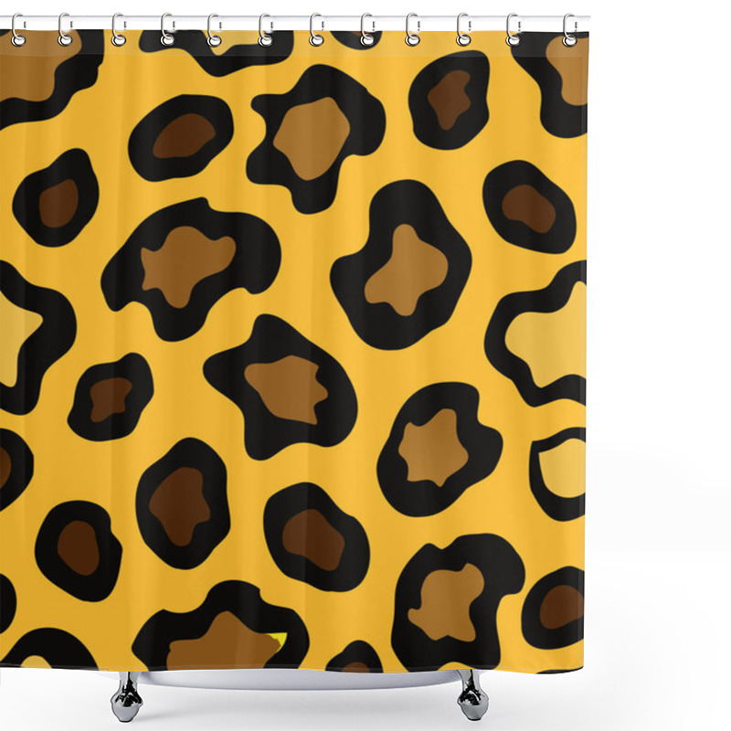 Personality  Vibrant Leopard Print Pattern - Stylish Animal Print Design Shower Curtains