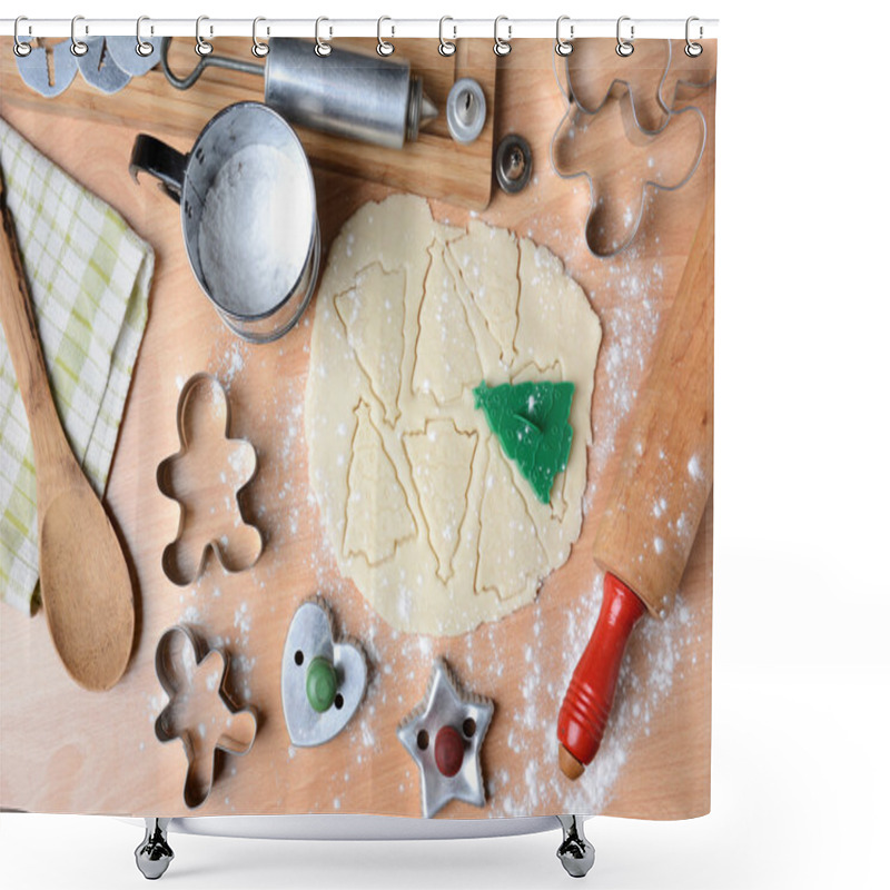 Personality  Baking Holiday Cookies Still Life Shower Curtains