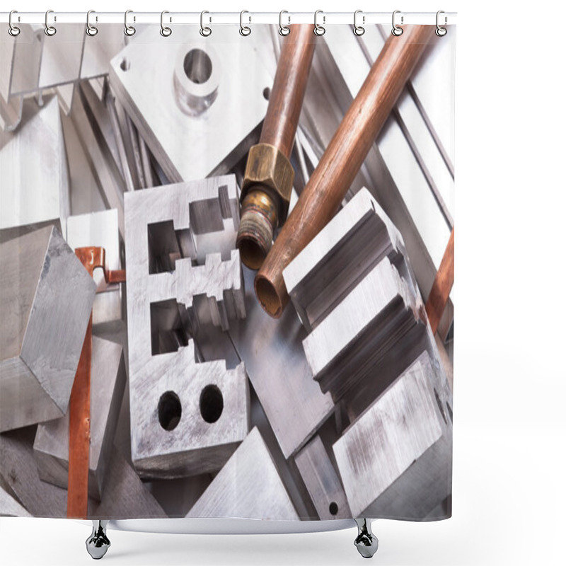 Personality  Collection Of Nonferrous Metals Shower Curtains