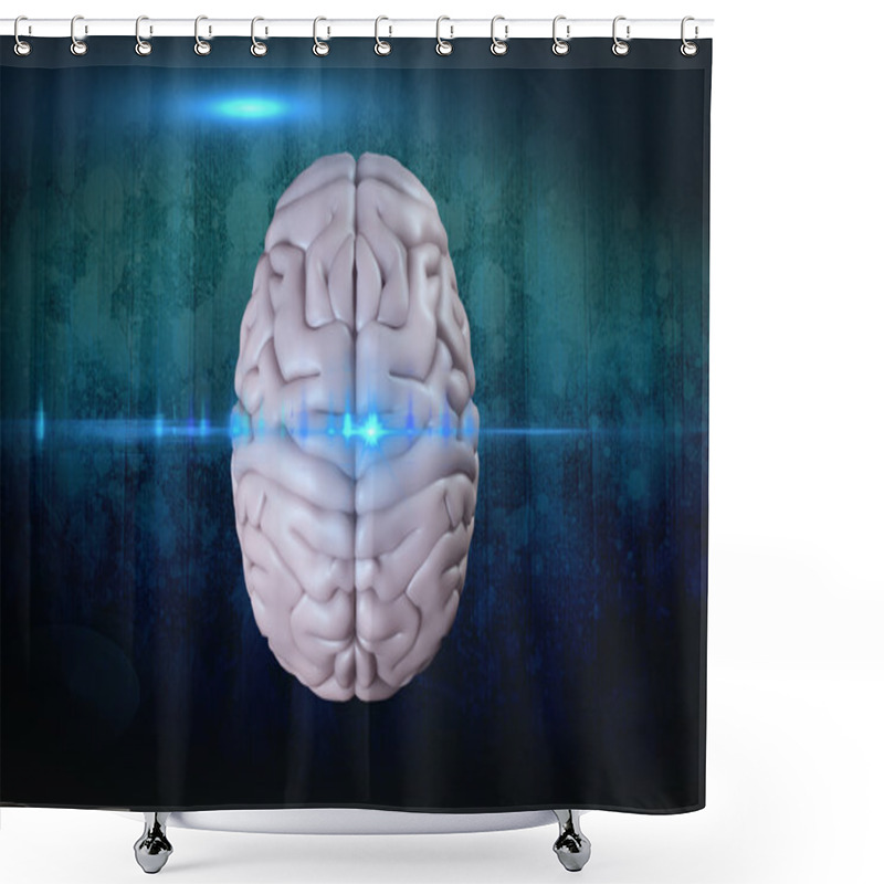 Personality  Composite Image Of Brain Shower Curtains