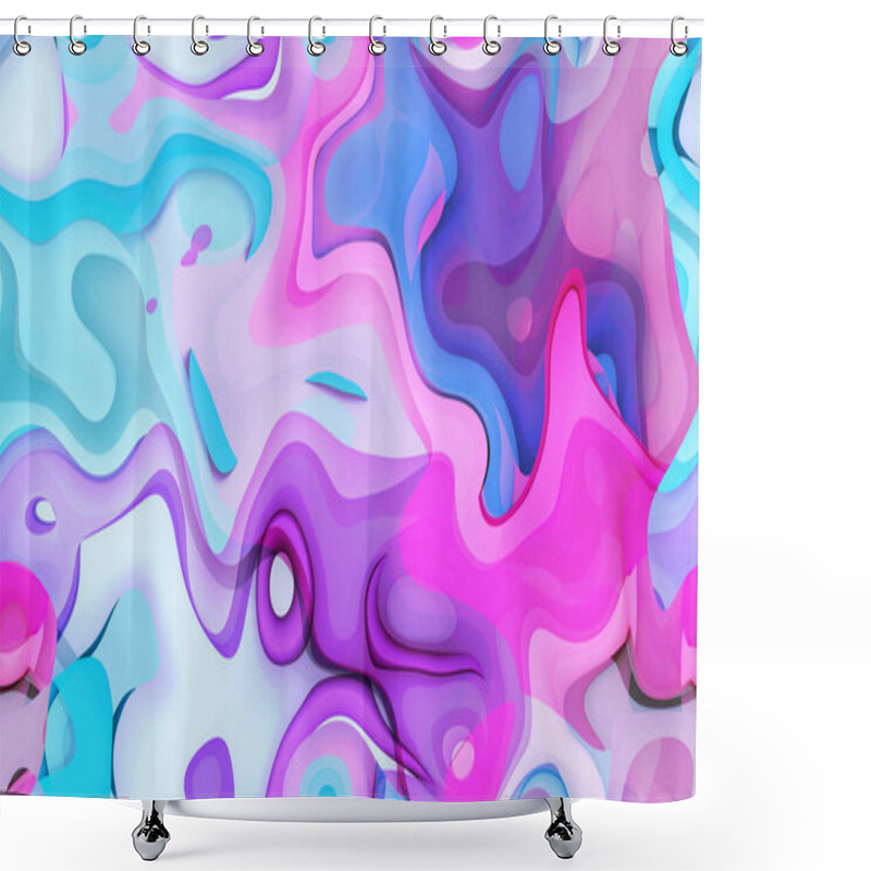 Personality  Candy Themed Background In Blue And Purple Swirl Shower Curtains