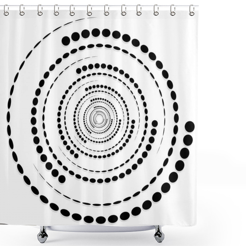 Personality  Circular Dotted Shape Shower Curtains