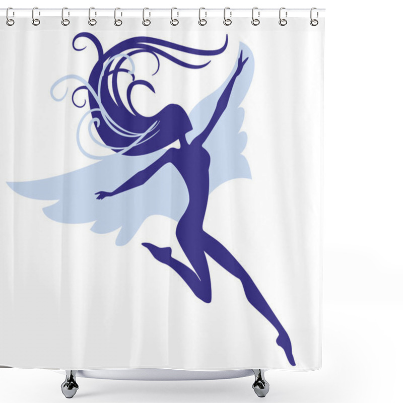 Personality  Girl_wings Shower Curtains