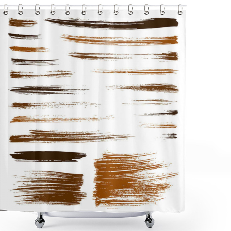 Personality  Vector Orange Brush Strokes Shower Curtains