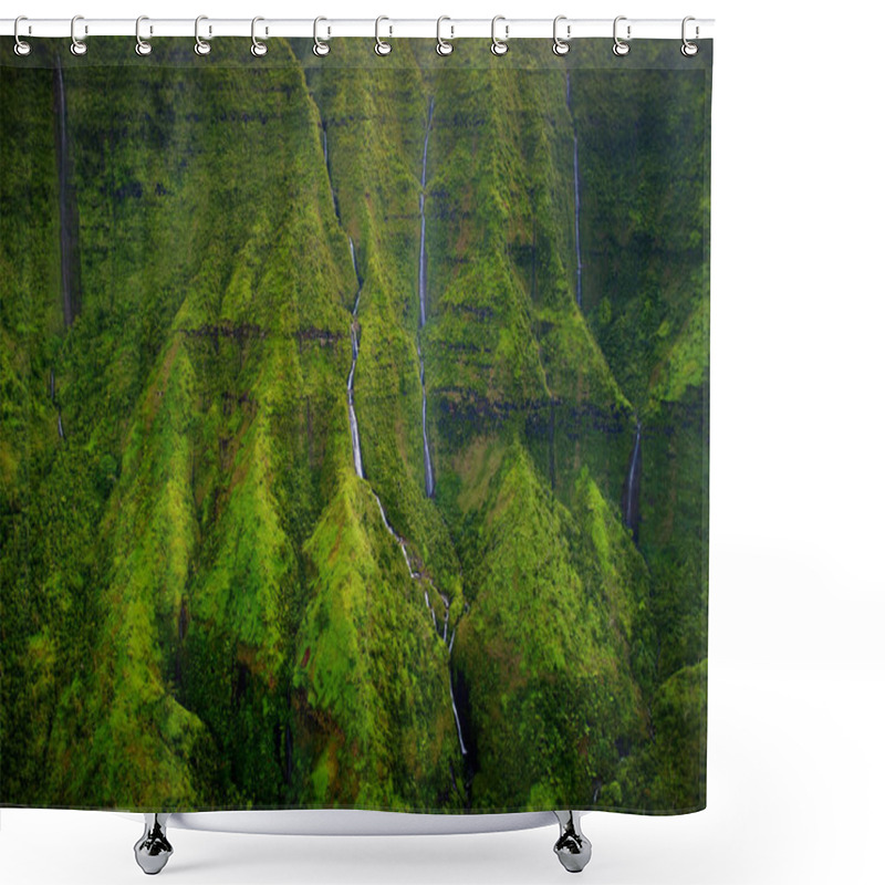 Personality  Picturesque View Of Mount Waialeale Shower Curtains