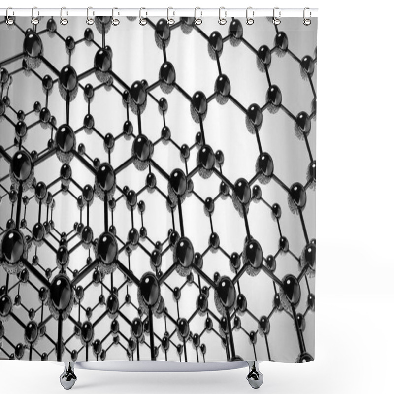 Personality  Crystalline Molecular Lattice Of Graphene. Abstract Background. Shower Curtains