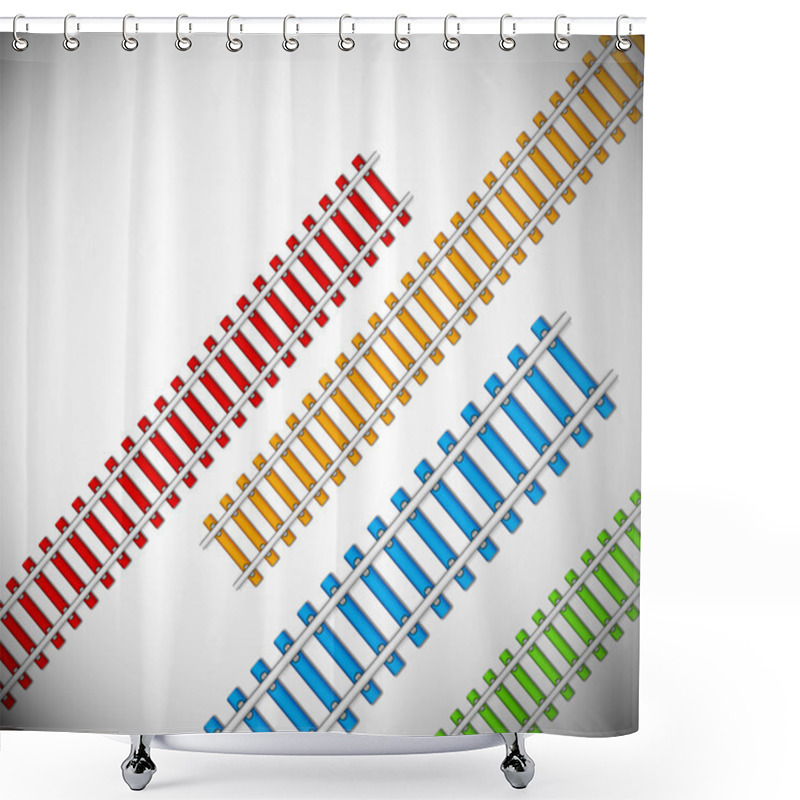 Personality  Background With Railsv Shower Curtains