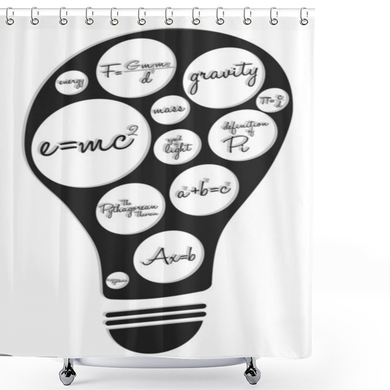 Personality  Mathematics Light Bulb Concept Shower Curtains