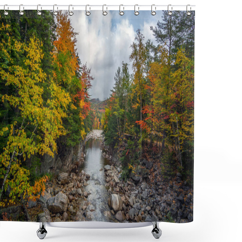 Personality  Autumn At The Swift River In New Hampshire Shower Curtains