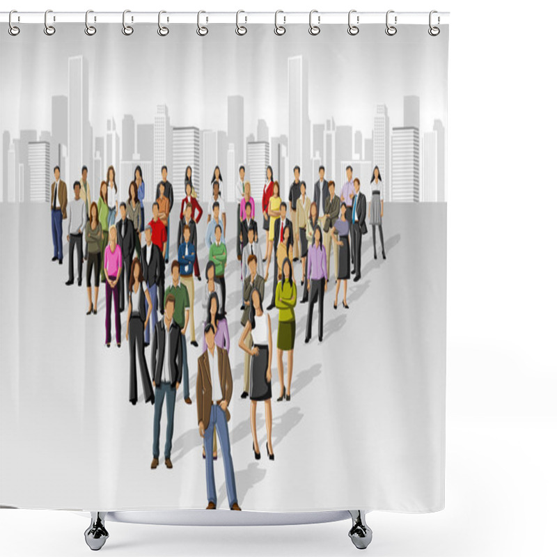 Personality  Big Group Of On The City Shower Curtains