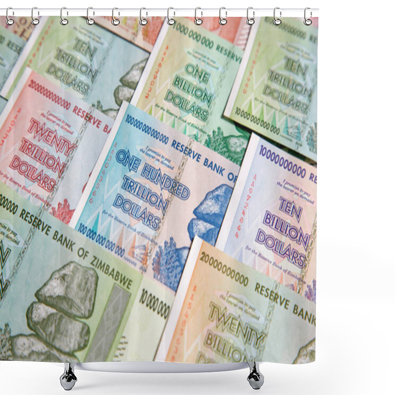 Personality  Banknotes Of Zimbabwe After Hyperinflation Shower Curtains