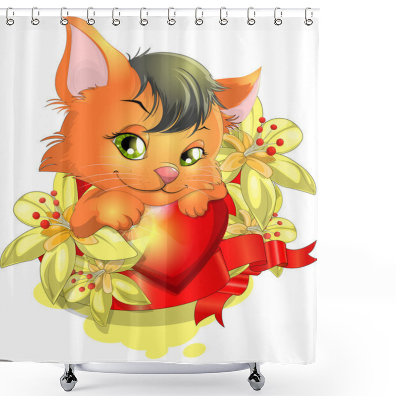 Personality  Kitten Shower Curtains