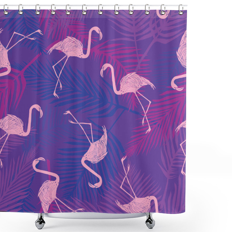 Personality  Flamingo, Bird, Vector, Illustration Shower Curtains