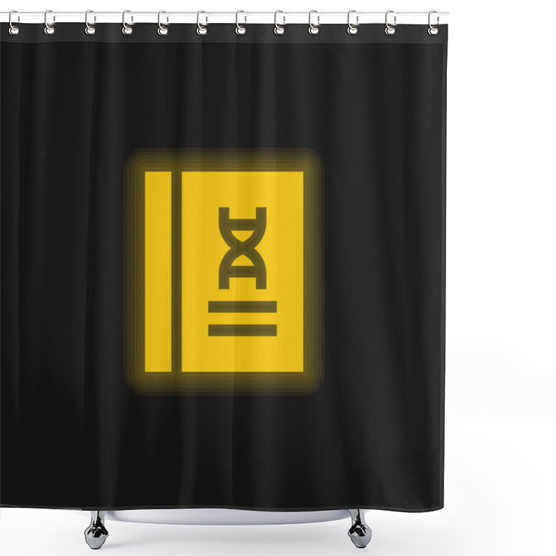 Personality  Book Yellow Glowing Neon Icon Shower Curtains