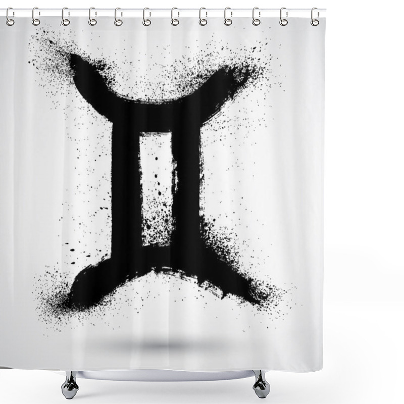 Personality  Grunge Zodiac Icon Shower Curtains