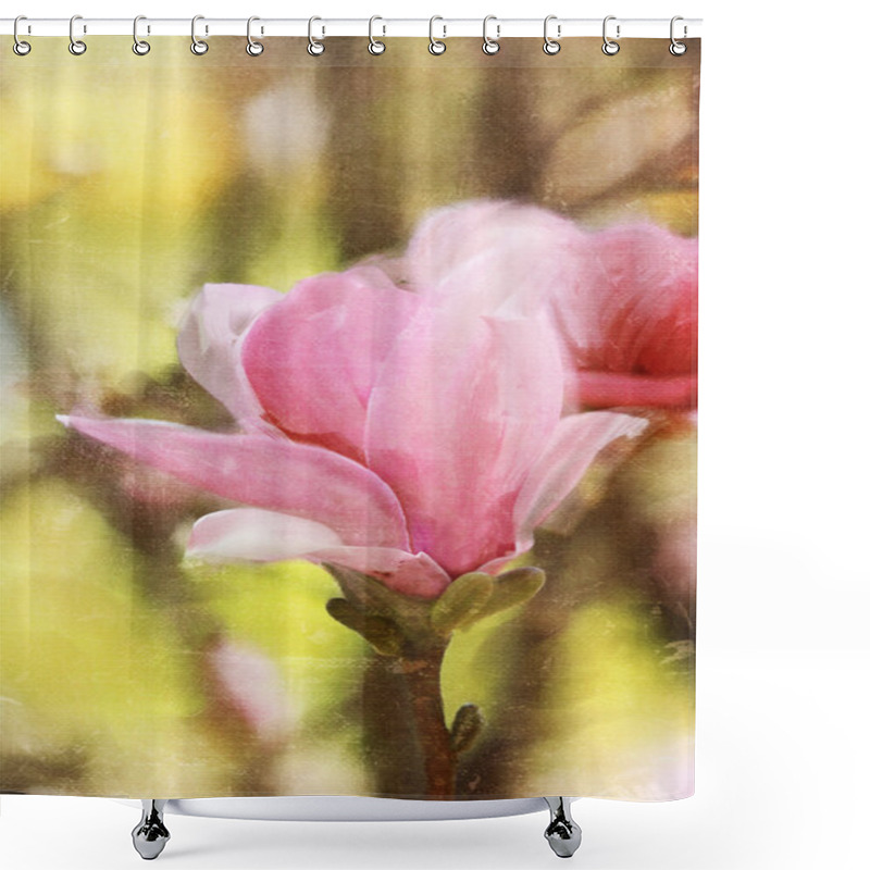 Personality  Magnolia Blossoms Painting Shower Curtains