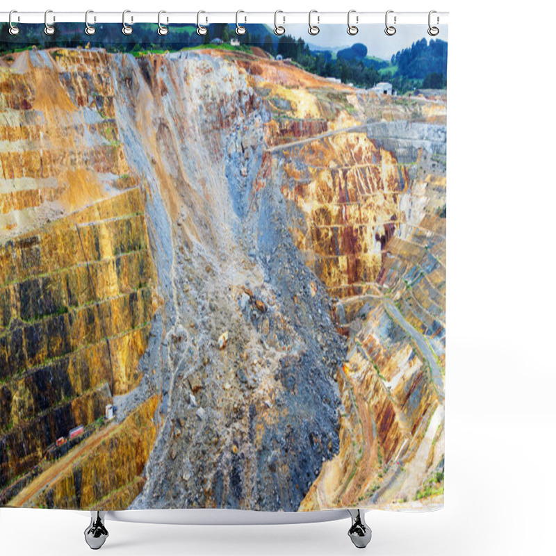 Personality  Martha Mine, Opencast Gold Mine, Waihi, New Zealand. The Are An Outstanding Example Of A Technological Ensemble With A Historical Industrial Landscape. Shower Curtains