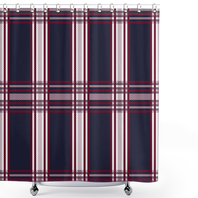 Personality  Seamless Rectangular Pattern In Blue, Grey And Red Shower Curtains