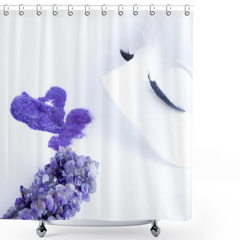 Personality  Mask Makeup And Accessories Shower Curtains