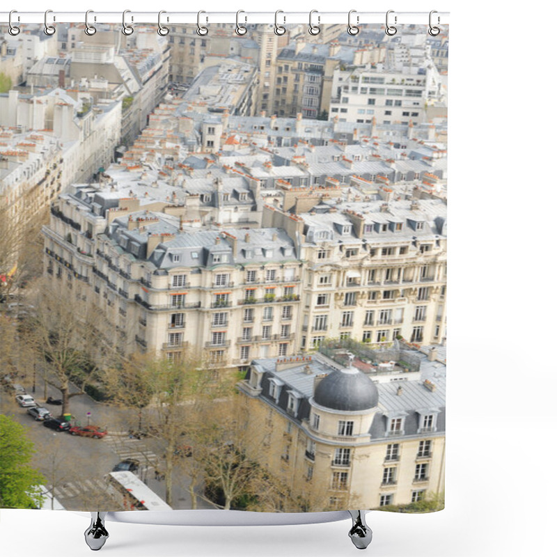 Personality  Roofs Of Paris Shower Curtains