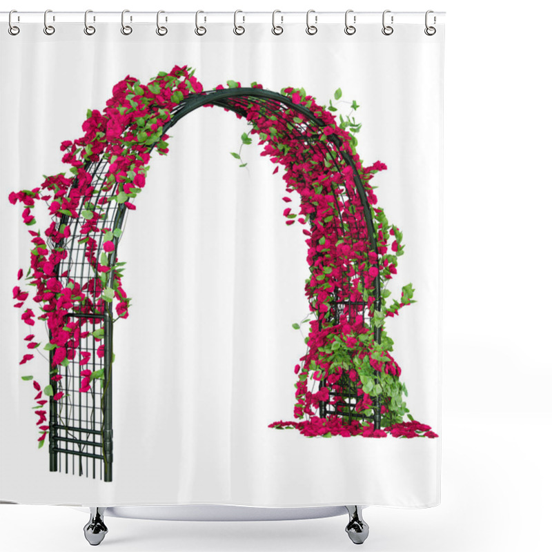 Personality  Arched Metal Pergola Shower Curtains