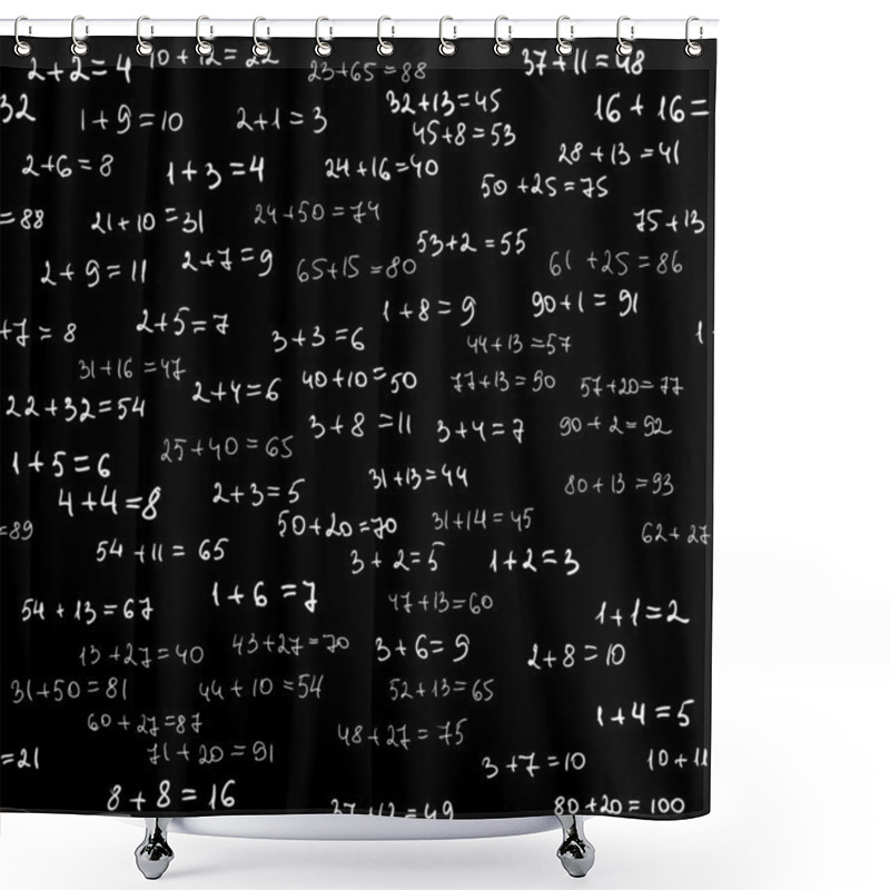 Personality  Arithmetics Seamless Pattern Shower Curtains