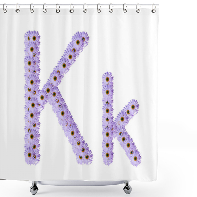 Personality  Flower Alphabet Shower Curtains