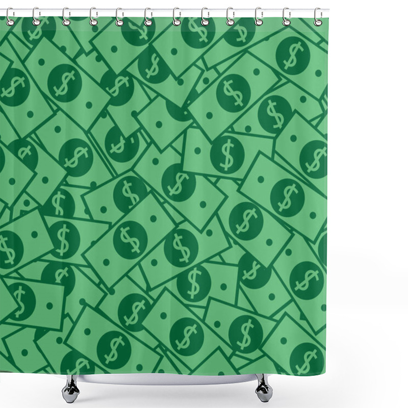 Personality  Money Pattern With Many Dollar Currency Signs Shower Curtains