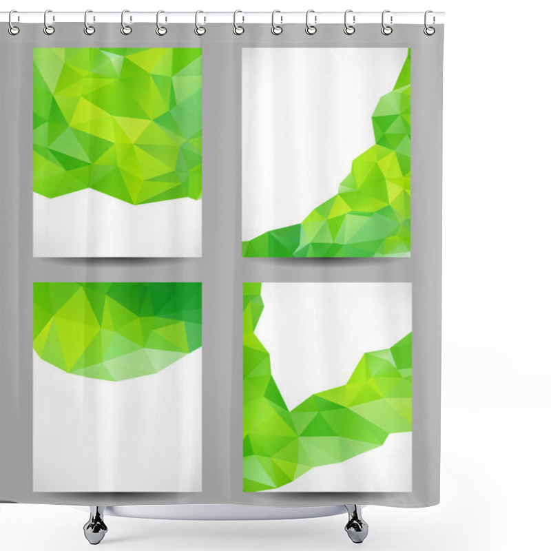 Personality  Backgrounds With Abstract Triangles Shower Curtains