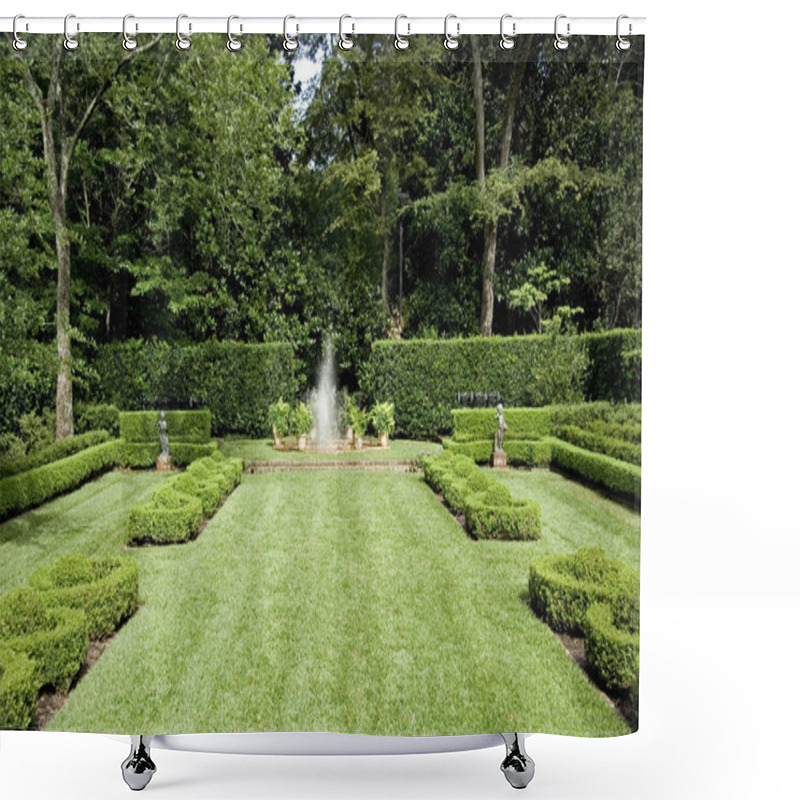 Personality  Garden Fountain Shower Curtains