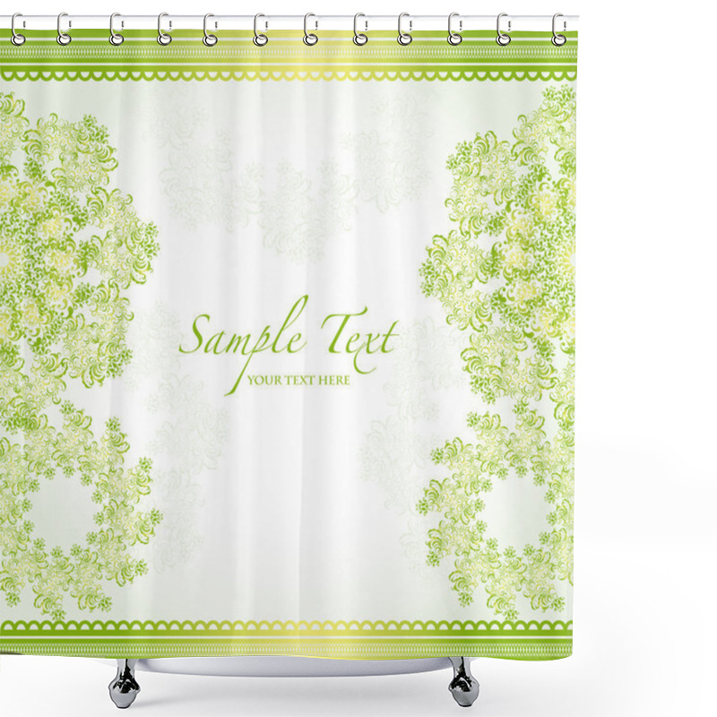 Personality  Natural Green Background Shower Curtains