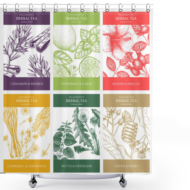 Personality  Herbal Tea Ingredients Shower Curtains